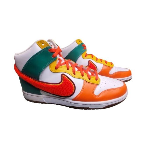 Nike Mens Dunk Hi Retro University Chenille Swoosh DR8805 100 - Size 11.5 | Bask main image 14